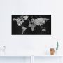 Artland Artprint Wereldkaart glitter als artprint van aluminium artprint voor buiten artprint op linnen poster muursticker - Thumbnail 1