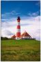 Artland Artprint Westerhever vuurtoren als artprint van aluminium artprint voor buiten artprint op linnen poster in verschillende maten. maten - Thumbnail 1