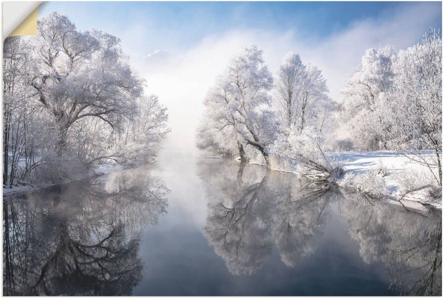 Artland Artprint Winter in de Berchtesgadener Alpen Winter in Opper-Beieren als artprint op linnen poster muursticker in verschillende maten