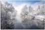 Artland Artprint Winter in de Berchtesgadener Alpen Winter in Opper-Beieren als artprint op linnen poster muursticker in verschillende maten - Thumbnail 1