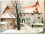 Artland Artprint Winter op de burcht als artprint op linnen poster muursticker in verschillende maten - Thumbnail 1