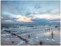 Artland Artprint Winter zonsondergang aan zee als artprint op linnen poster muursticker in verschillende maten - Thumbnail 1