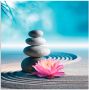 Artland Artprint Zand lelie en spa-stenen in zen-tuin als artprint van aluminium artprint voor buiten artprint op linnen poster in verschillende maten. maten - Thumbnail 1