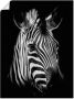 Artland Artprint Zebra als artprint van aluminium artprint voor buiten artprint op linnen poster muursticker - Thumbnail 1
