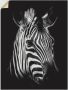 Artland Artprint Zebra als artprint van aluminium artprint voor buiten artprint op linnen poster muursticker - Thumbnail 1