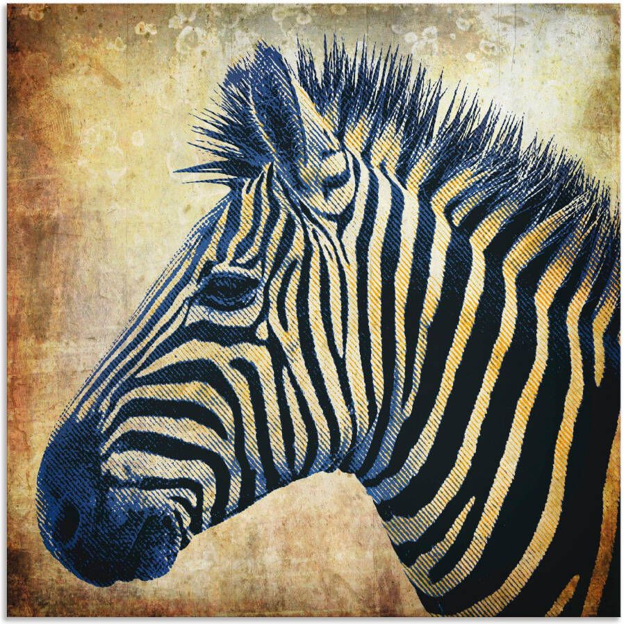 Artland Artprint Zebra portret PopArt als artprint op linnen in verschillende maten - Foto 1