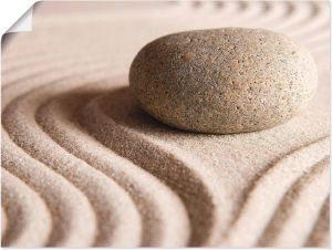 Artland Artprint Zen steen als artprint op linnen muursticker of poster in verschillende maten