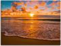 Artland Artprint Zonsondergang aan het strand als artprint op linnen poster in verschillende formaten maten - Thumbnail 1