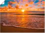 Artland Artprint Zonsondergang aan het strand als artprint op linnen poster in verschillende formaten maten - Thumbnail 1