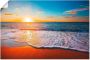 Artland Artprint Zonsondergang en de zee als artprint van aluminium artprint voor buiten artprint op linnen poster in verschillende maten. maten - Thumbnail 1