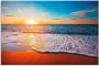 Artland Artprint Zonsondergang en de zee als artprint van aluminium artprint voor buiten artprint op linnen poster in verschillende maten. maten - Thumbnail 1