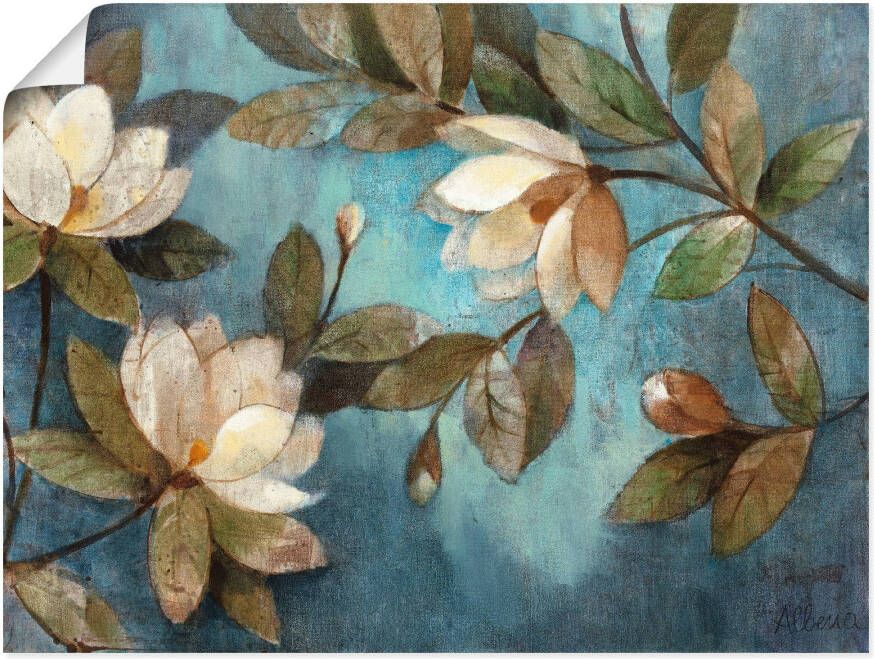 Artland Artprint Zwevende magnolia als artprint op linnen poster muursticker in verschillende maten