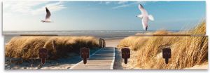 Artland Kapstok Noordzeestrand op Langeoog met meeuwen gedeeltelijk gemonteerd