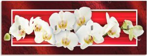 Artland Kapstok Orchideeën van hout met 4 sleutelhaakjes – sleutelbord sleutelborden sleutelhouder sleutelhanger voor de hal – stijl: modern