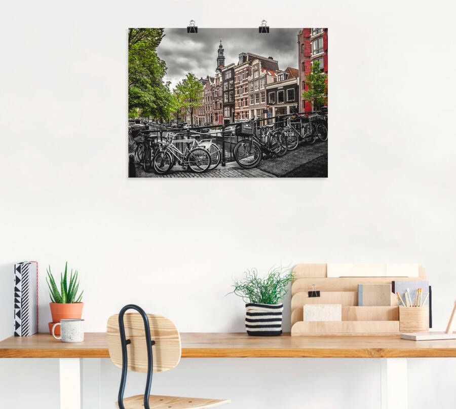 Artland Poster Amsterdam Bloemgracht als artprint op linnen muursticker of poster in verschillende maten