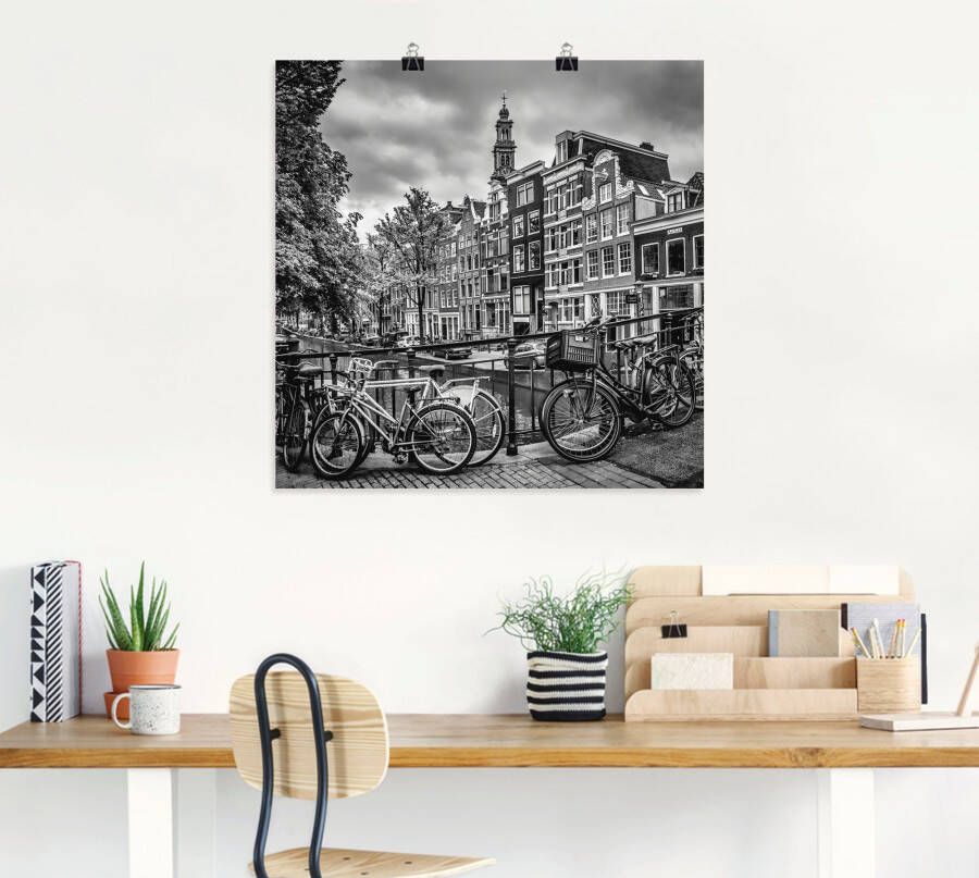 Artland Poster Amsterdam Bloemgracht als artprint van aluminium artprint op linnen muursticker of poster in verschillende maten