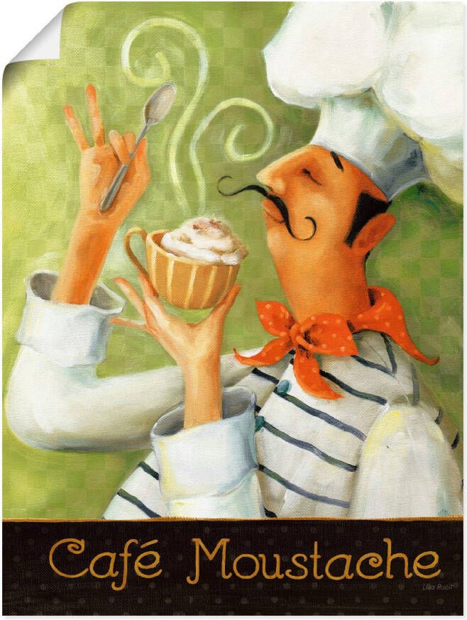 Artland Poster Cafe Moustache II als artprint op linnen muursticker of poster in verschillende maten