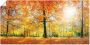 Artland Poster Herfstbos panorama als artprint van aluminium artprint op linnen muursticker of poster in verschillende maten - Thumbnail 1