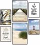 Artland Poster Impressies van de zee 6-pack 2xdin a3 4xdin a4 zonder lijst (set 6 stuks) - Thumbnail 1