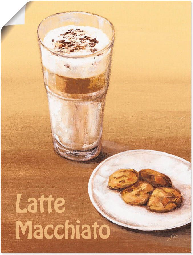 Artland Poster Latte macchiato III als artprint van aluminium artprint op linnen muursticker of poster in verschillende maten