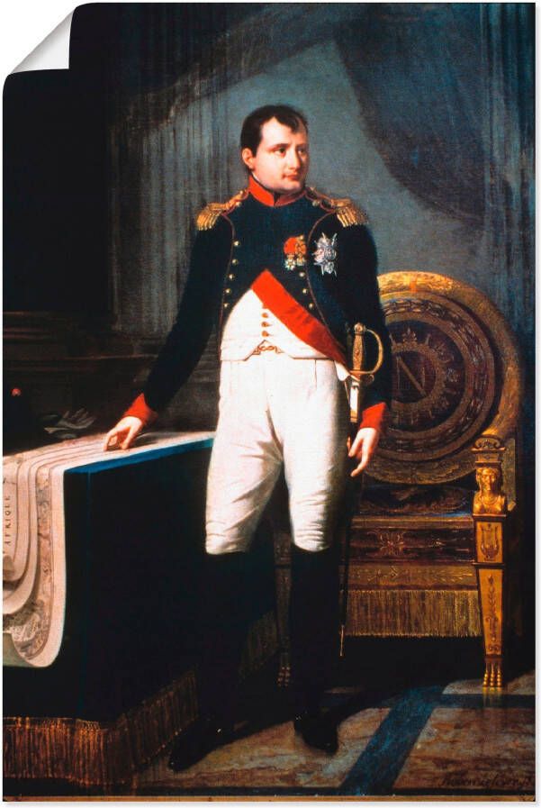 Artland Poster Napoleon Bonaparte 1809 als artprint van aluminium artprint op linnen muursticker of poster in verschillende maten