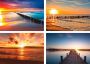 Artland Poster Oostzee Strand zon zonsondergang (4 stuks) - Thumbnail 1