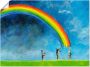 Artland Poster Regenboog schilderen als artprint op linnen muursticker of poster in verschillende maten - Thumbnail 1