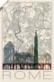 Artland Poster Retro kaart Rome Italië en skyline als artprint van aluminium artprint op linnen muursticker of poster in verschillende maten - Thumbnail 1