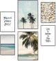 Artland Poster Strandleven onder palmen Poster artprint wandposter (6 stuks) - Thumbnail 1