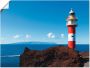 Artland Poster Vuurtoren in Tenerife als artprint van aluminium artprint op linnen muursticker of poster in verschillende maten - Thumbnail 1