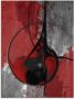 Artland Print op glas Abstract in rood en zwart - Thumbnail 1