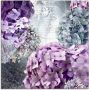 Artland Print op glas Blauw en grijs hortensia - Thumbnail 1