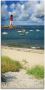Artland Print op glas Blik door de duinen in verschillende maten - Thumbnail 1