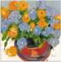 Artland Print op glas Bloemen in pot I in verschillende maten - Thumbnail 1