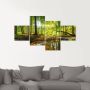 Artland Print op glas Bos met beek in verschillende maten - Thumbnail 1