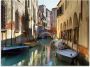 Artland Print op glas Boten op kanaal in Venetië - Thumbnail 1