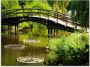 Artland Print op glas Brug in tuin in verschillende maten - Thumbnail 1