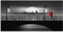 Artland Print op glas De brug in de regen in verschillende maten - Thumbnail 1