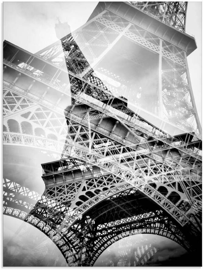 Artland Print op glas De dubbele Eiffeltoren