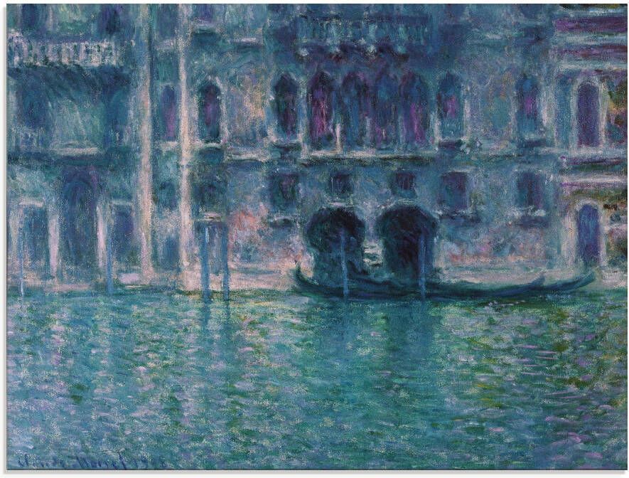 Artland Print op glas De palazzo de Mula in Venetië. 1908