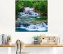 Artland Print op glas Diep bos waterval in verschillende maten - Thumbnail 1