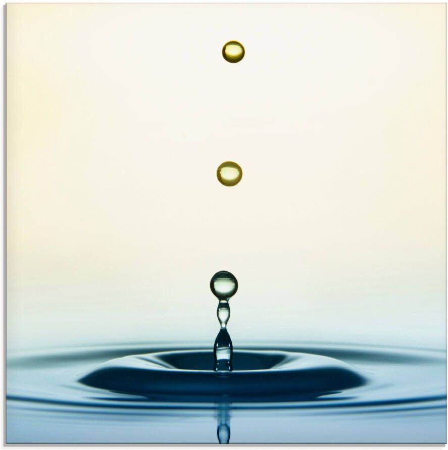 Artland Print op glas Druppel in verschillende maten