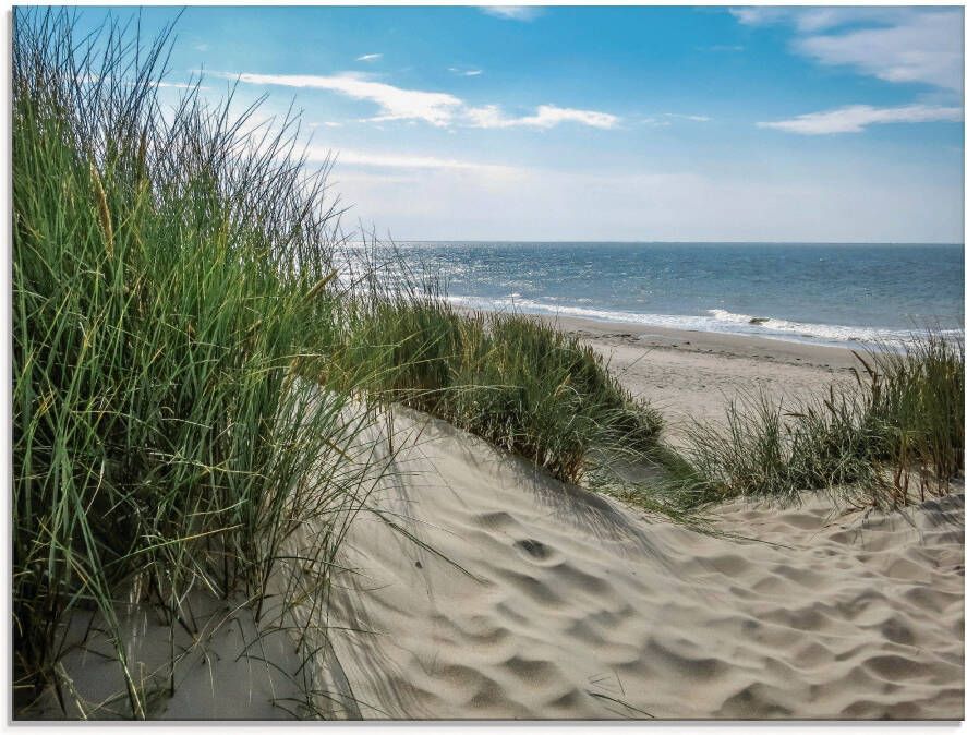 Artland Print op glas Duinlandschap in de zomer aan de Noordzee