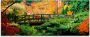 Artland Print op glas Een brug in Japanse tuin - Thumbnail 1