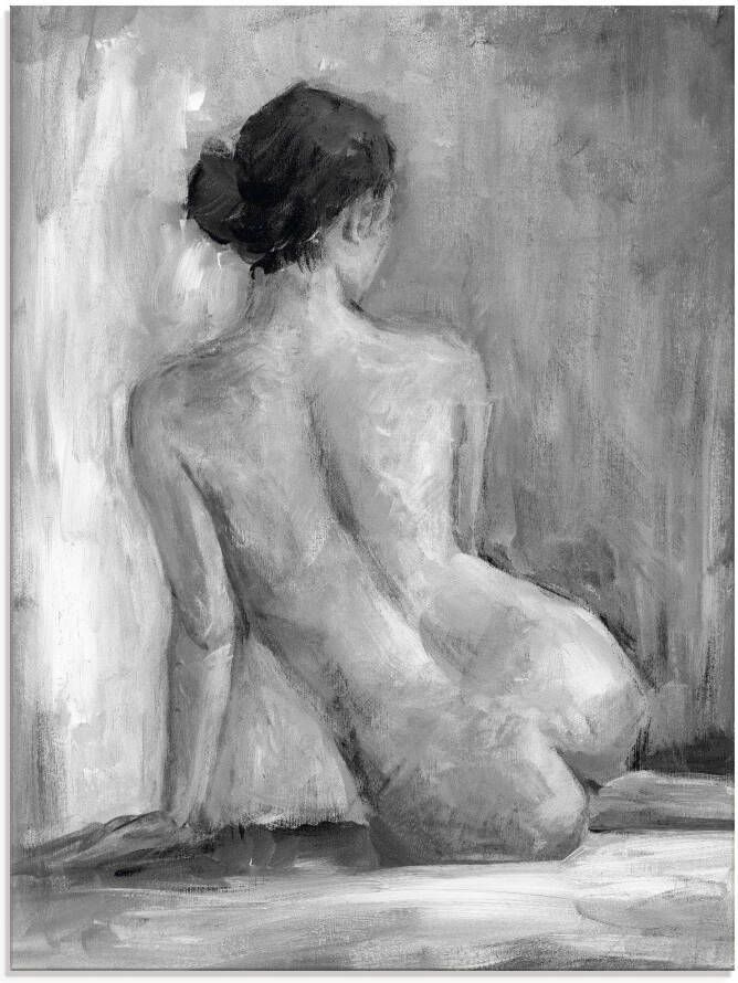 Artland Print op glas Figuur in zwart & wit I