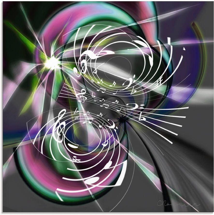 Artland Print op glas Fractaal spel met noten