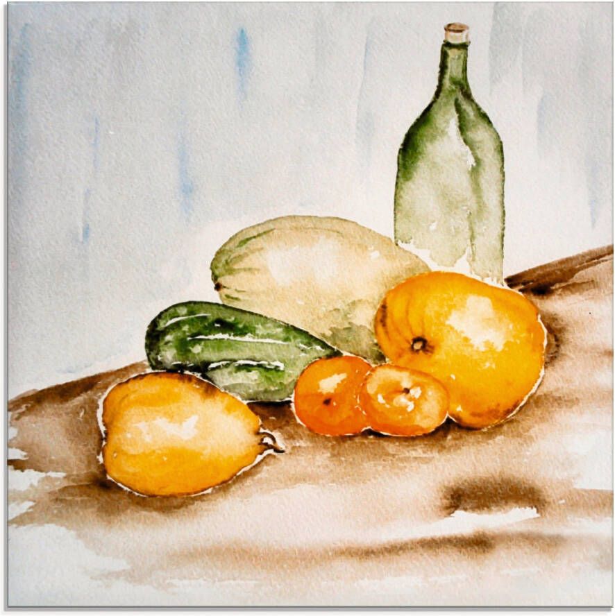 Artland Print op glas Fruit en groente aquarel