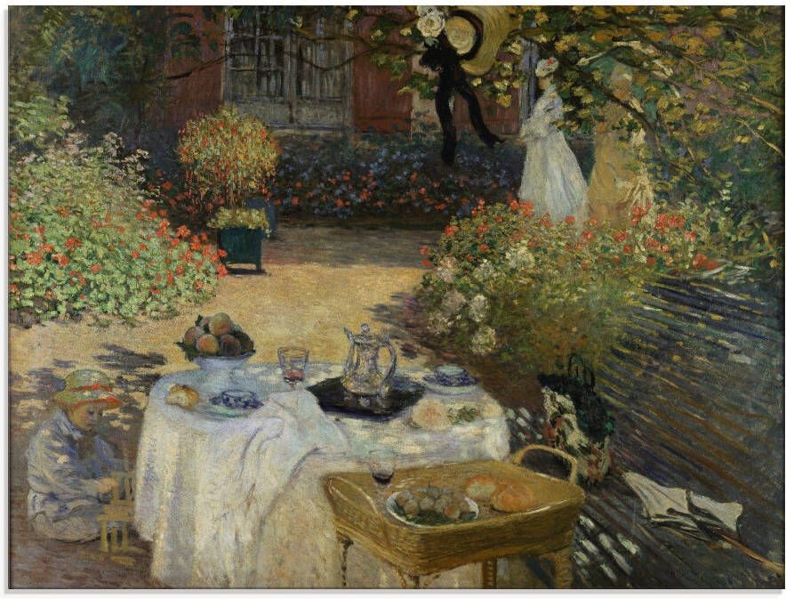 Artland Print op glas In de tuin van Claude Monet in Argenteuil