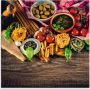 Artland Print op glas Italiaans mediterraan eten - Thumbnail 1