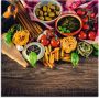Artland Print op glas Italiaans mediterraan eten - Thumbnail 1